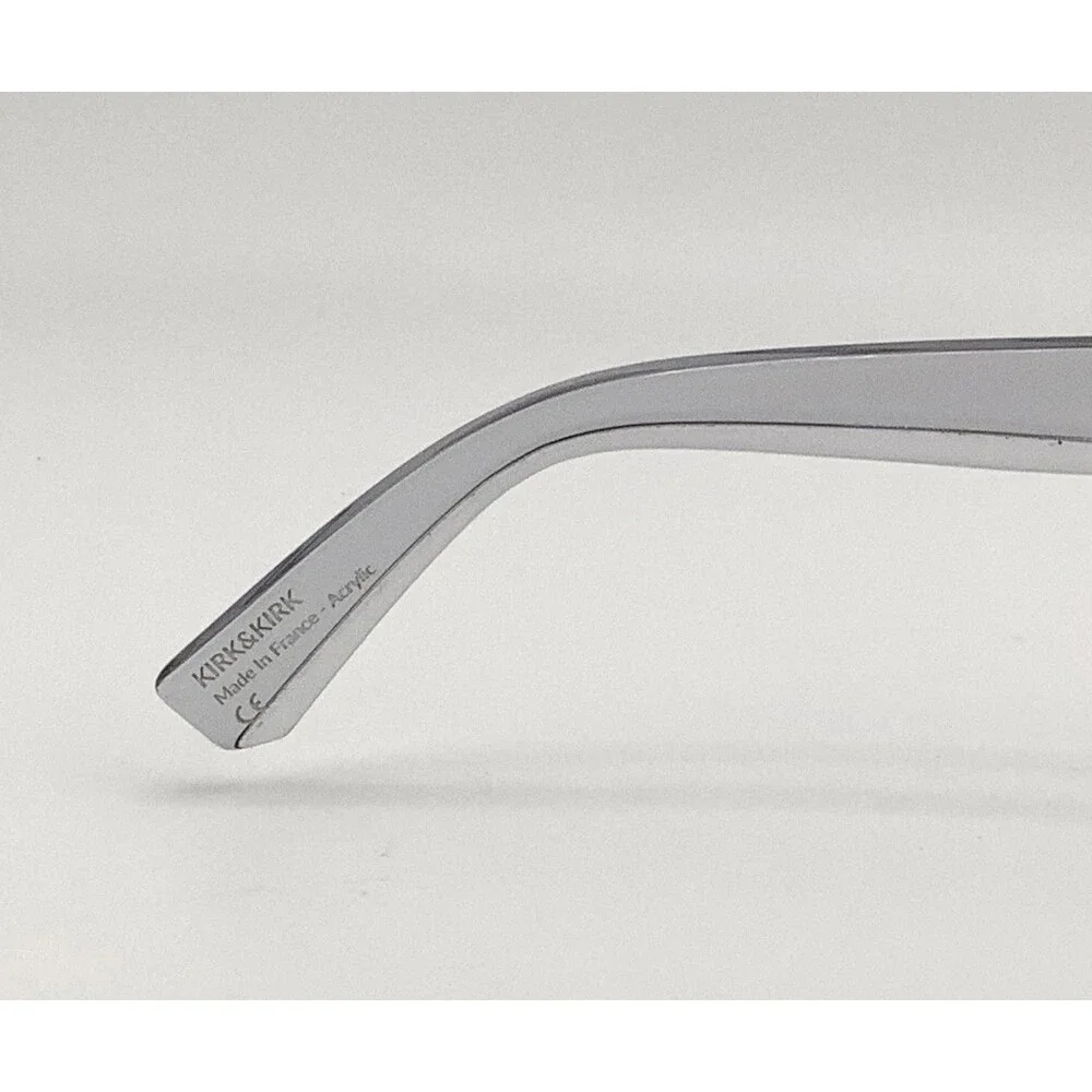 Kirk & Kirk Percy C8 Eyeglass Frames Clear Grey Square Acrylic 50-22 France